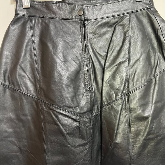 Spectacular Vintage Leather Pencil Skirt, Size 8 - Picture 8 of 8